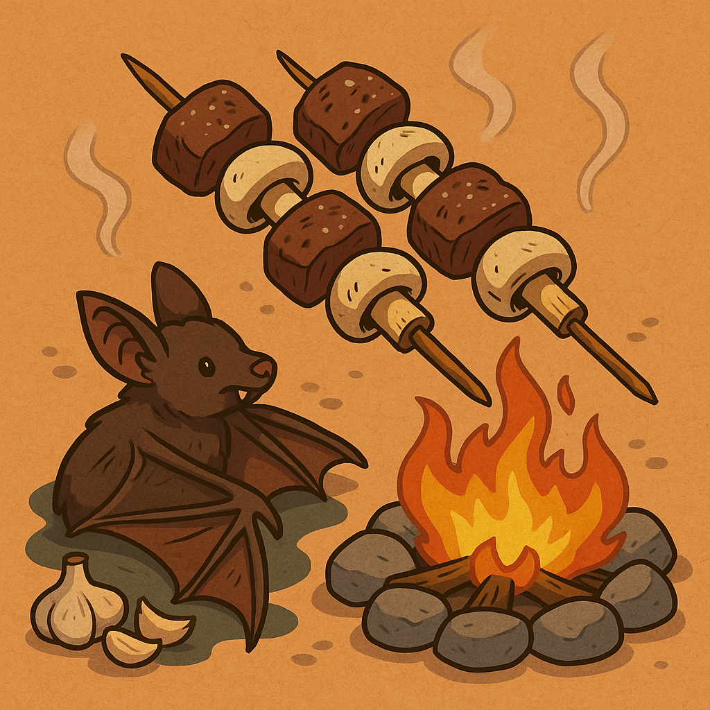 brochetas de murcielago gigante